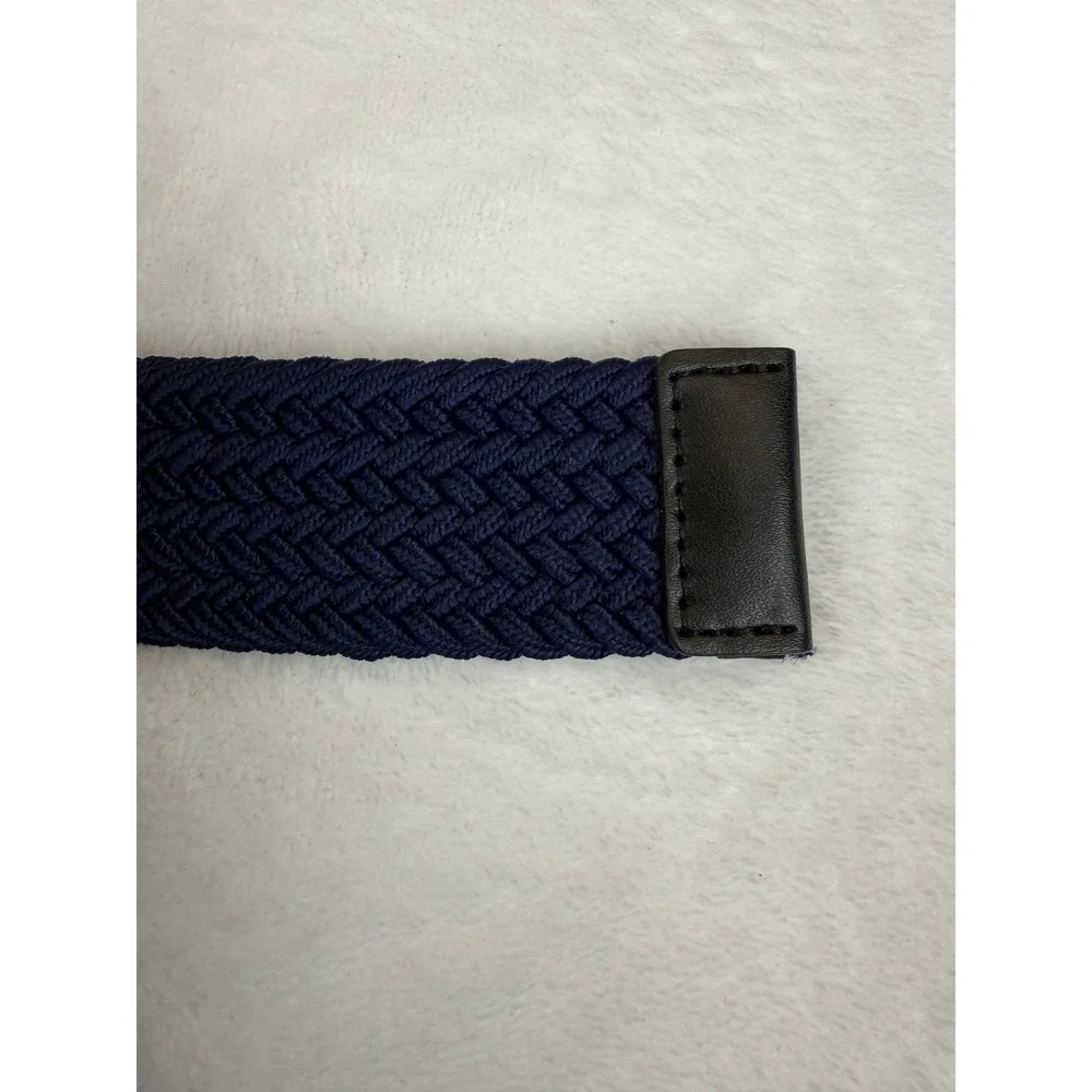 Nike Essentials Mens Woven Stretch Belt Midnight Blue Braided Large 38-40 New